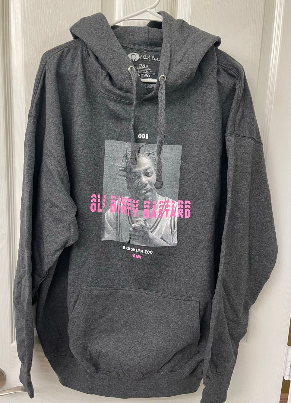 Ol' Dirty Bastard Brooklyn Zoo Raw Hoodie Grey hoodie Sweatshirt XL New